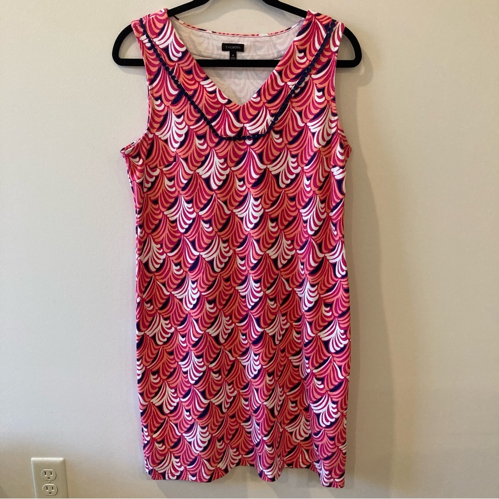 Talbots 100% cotton sleeveless pink dress